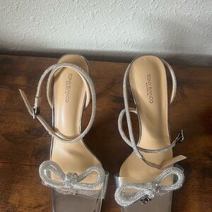 Tony Bianco Silver Strappy Heels